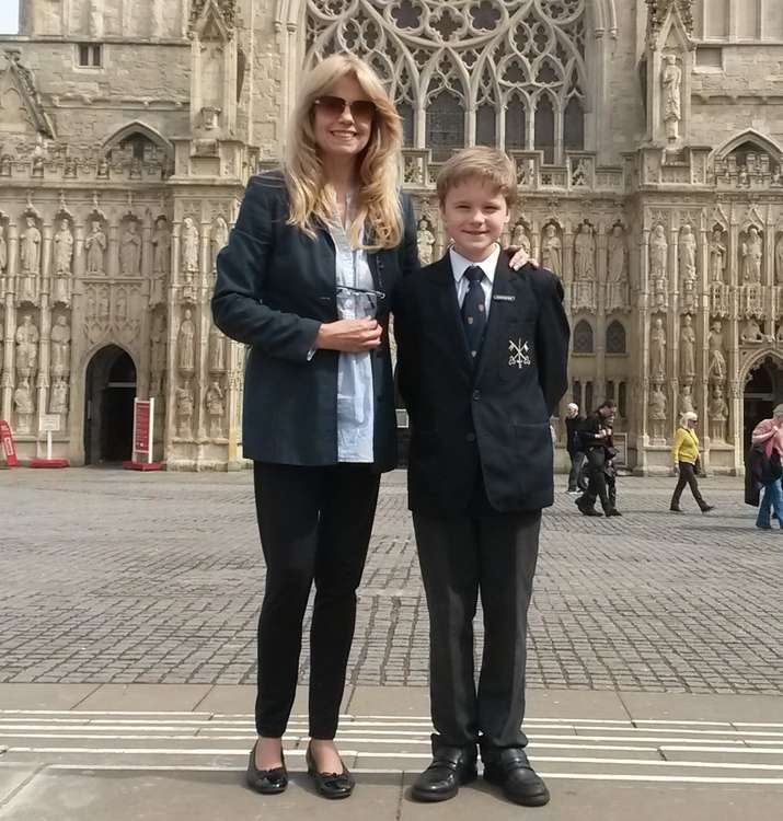 James and his mother, Julie.