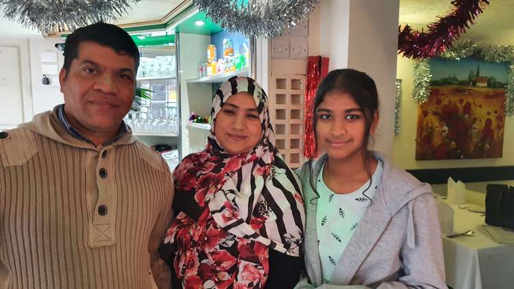 Owner Jaffer Sheikh, his wife Farzana and their daughter Shehanaz