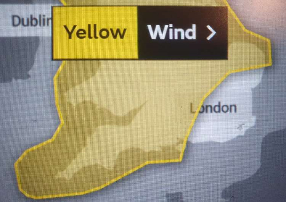 The weather warning for wind comes into force today and lasts until Saturday afternoon