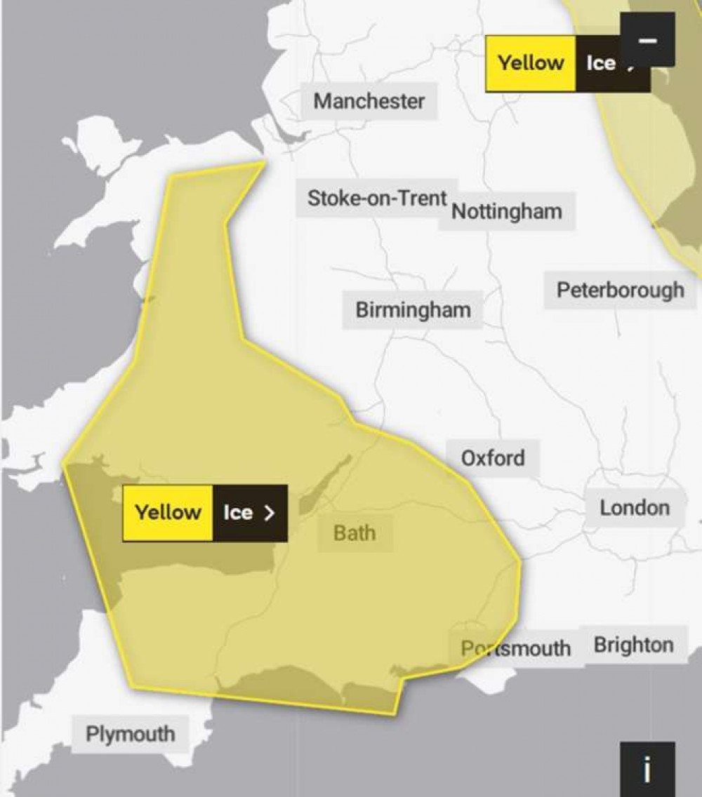 The Met Office have issued an ice weather warning for Honiton