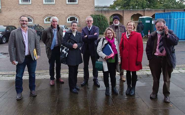 Happy campaigners gather outside County Hall following the vote. Credit: Joe Ives/LDRS