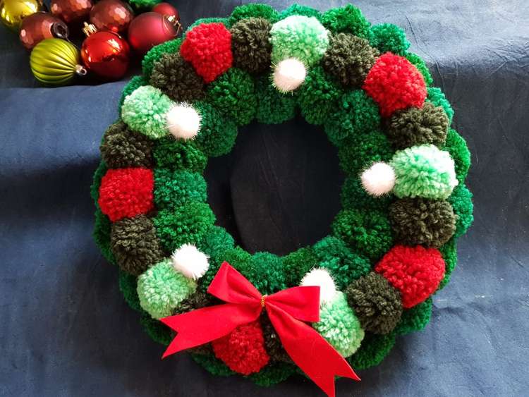 A Christmas wreath made by Ruth Davenport