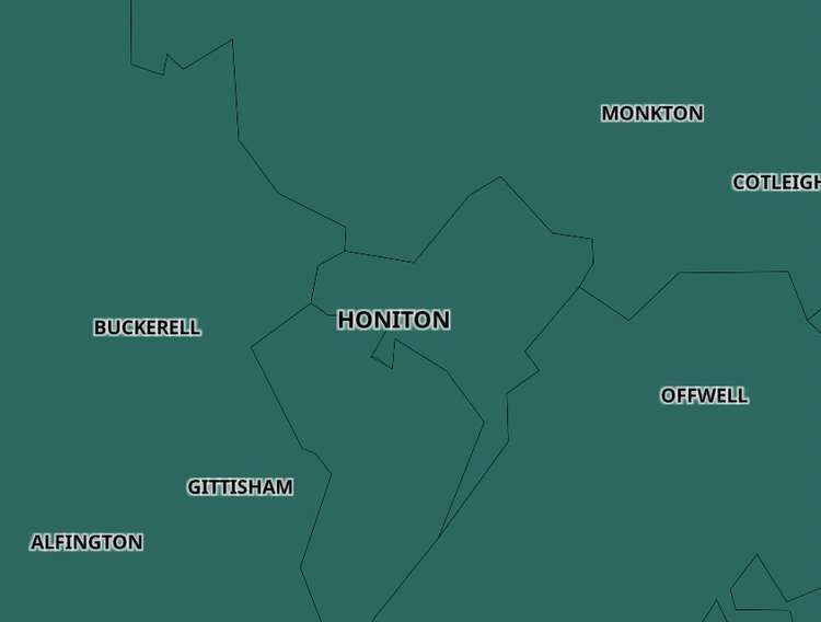 Honiton vaccination map