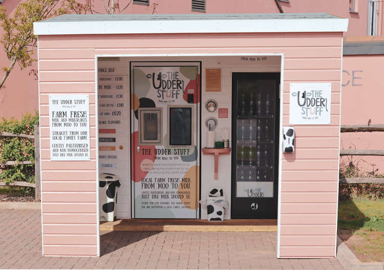 The Udder Stuff vending machine outside Cranberry Farm Pub in Cranbrook. Credit: The Udder Stuff