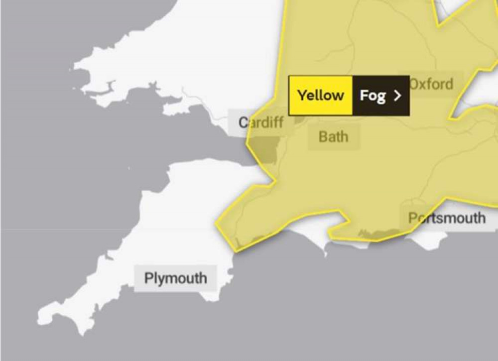 Honiton: The Met Office have issued a Yellow Weather Warning for fog, which comes into force xxx