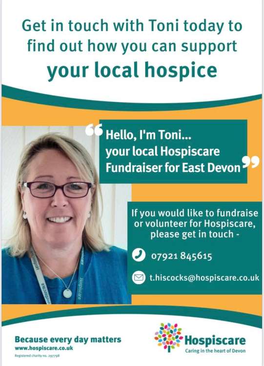 You can get in touch wiith Toni if you would like to help organise an event or become a volunteer. Credit: Toni Hiscocks/Hospiscare