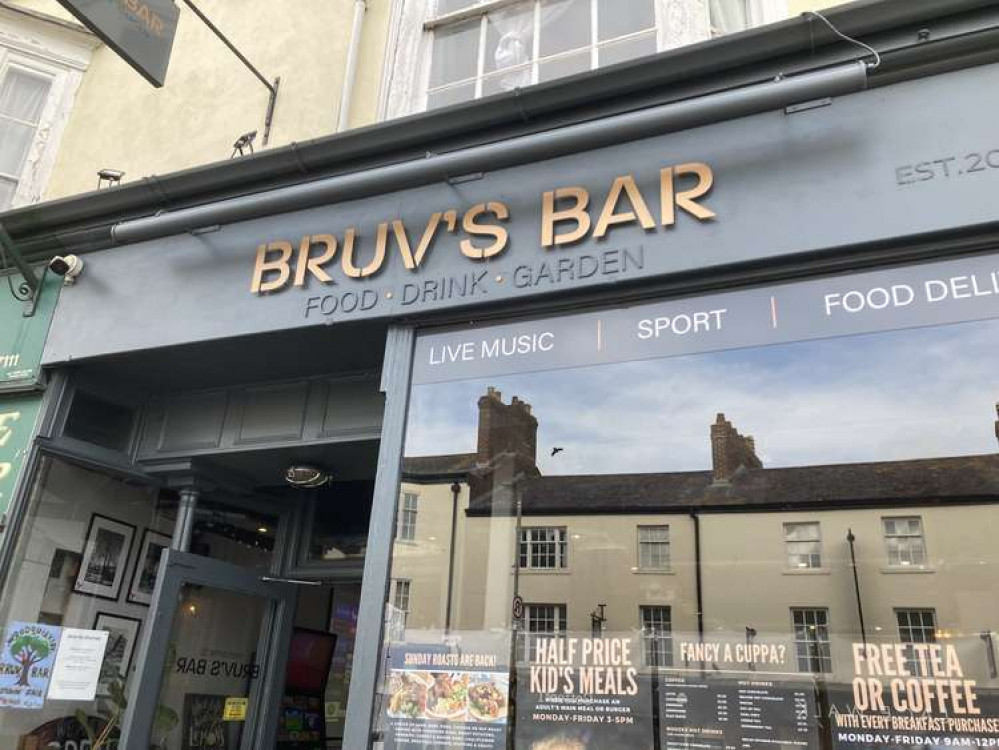 Bruv's Bar on Honiton high street