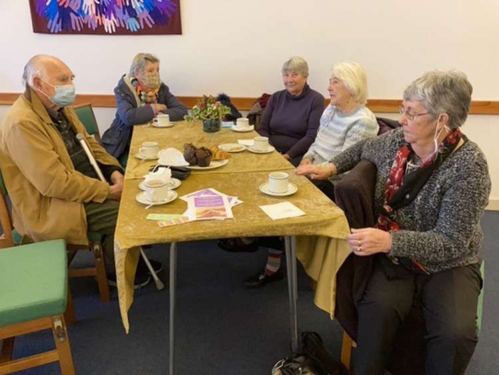 From left. Ron Webb, Ruth Robinson, Jilly Burston, Teresa Birch & Jackie Crook. Credit: Winne Cameron