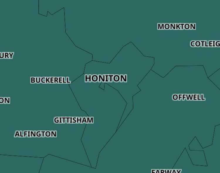 Honiton vaccination map