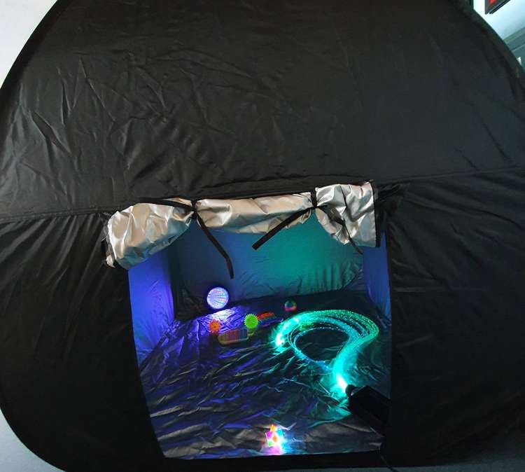 The sensory tent was bought with money from Honiton Town Council. Credit: Di Virgin