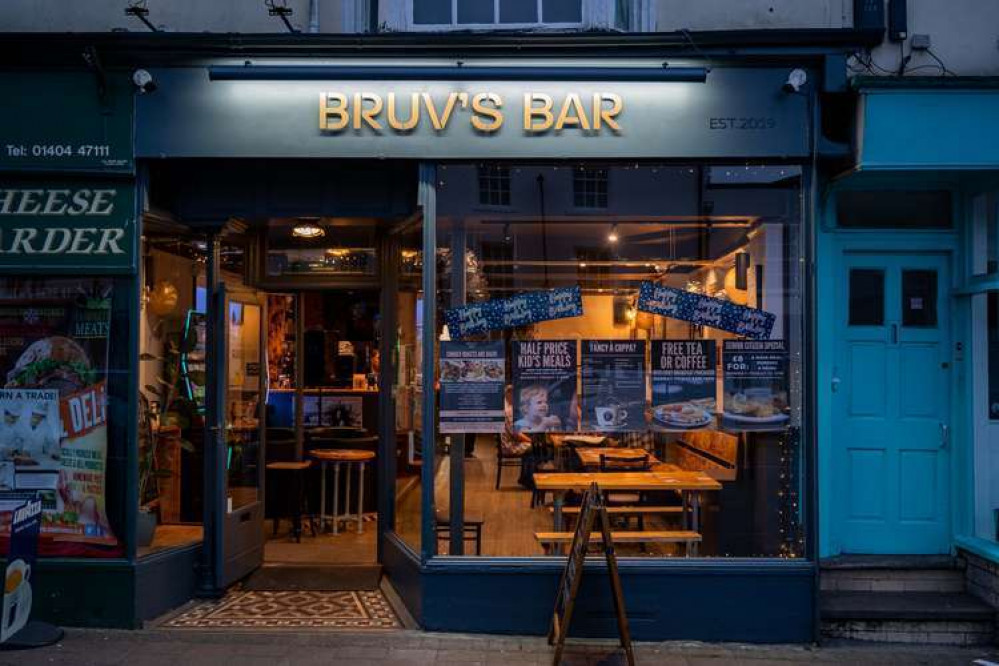 Bruv's Bar on Honiton high street