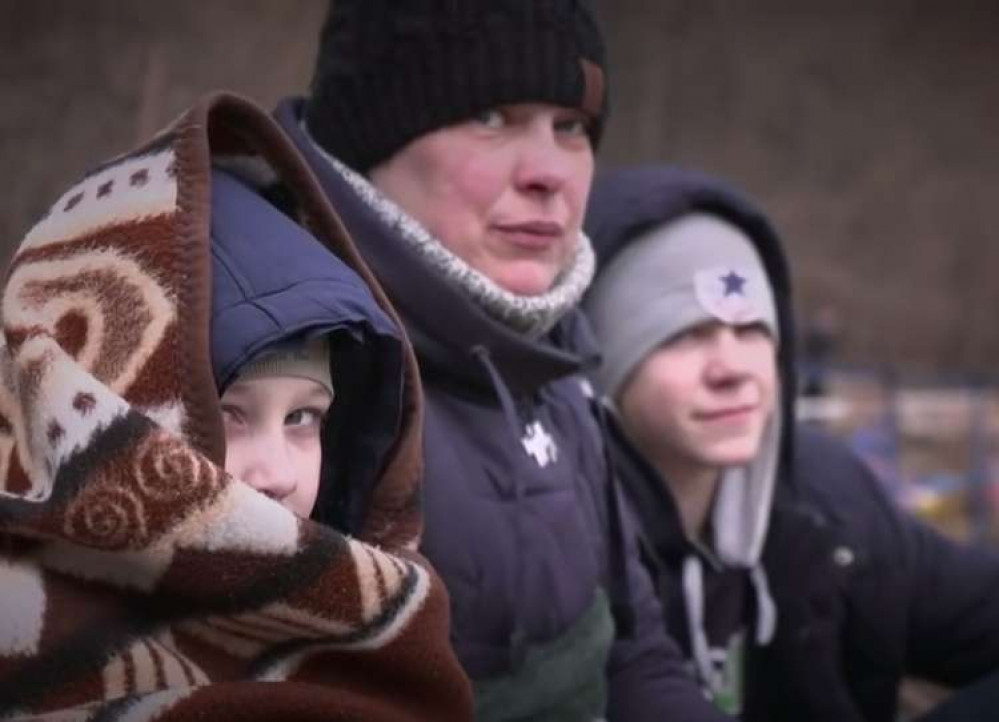 Ukrainian refugees. (Credit: BBC News)