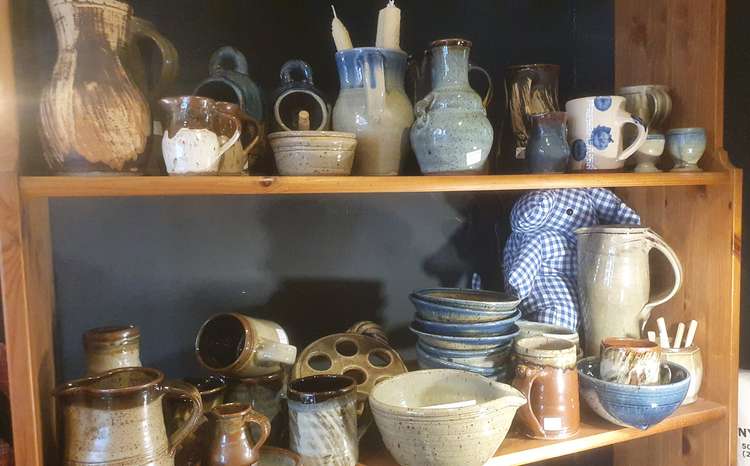 The shop sells a wide range of locally produced goods