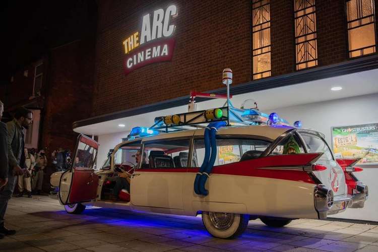 Ticketholders could have their photograph taken in the Ecto1. Photo credit: Paul Atherley.