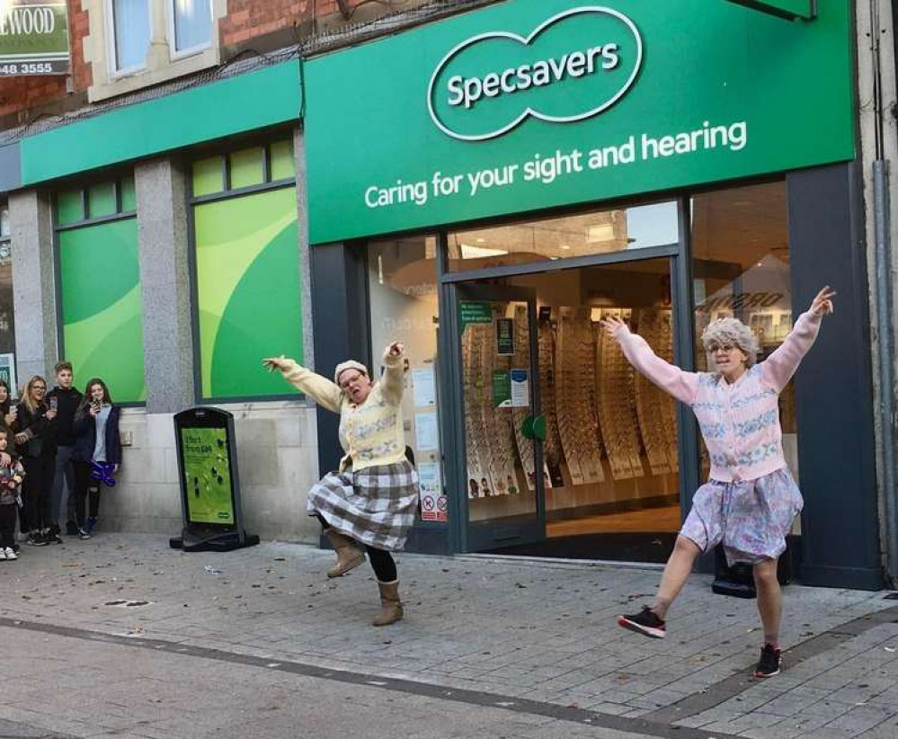 The Dancing Grannies added to the atmosphere created by the food and drink festival on Hucknall High Street. Photo courtesy of Target Group.
