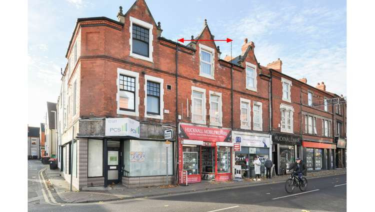 The property on Hucknall High Street sold for £14,000 more than its guide price. Photo courtesy of Allsop.
