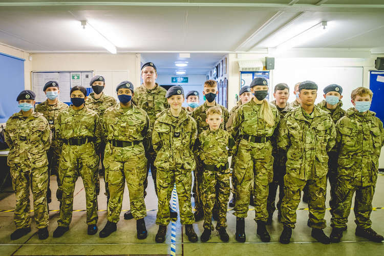 Hucknall's 1803 RAF Air Cadet Squadron donated food to Under One Roof food bank in Hucknall. Photo credit: Nick Archer
