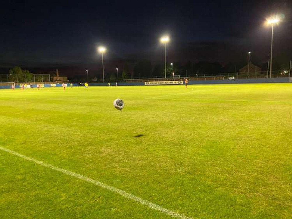 A floodlit Plains Road (pictured) was the venue for Hucknall Town's impressive victory. Photo Credit: Tom Surgay.