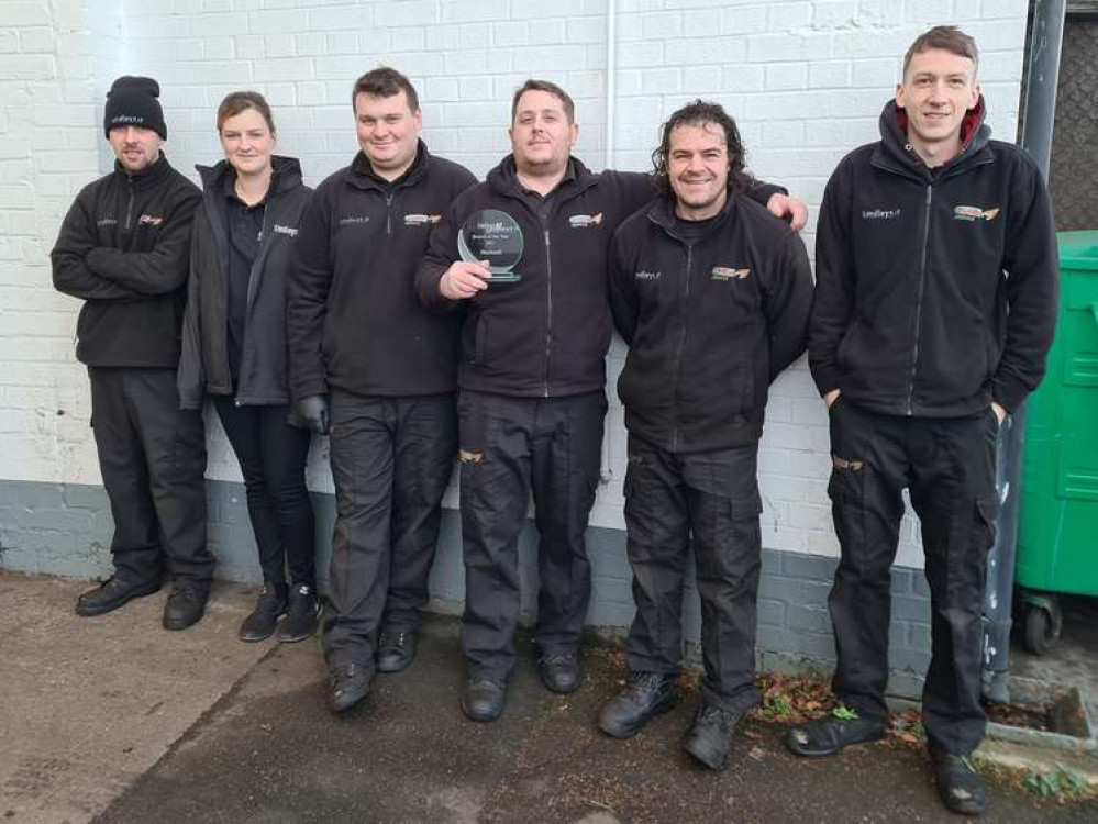 Hucknall's branch of Lindleys Autocentres has won 'Branch of the Year 2021'. Photo courtesy of Lindleys Autocentres.