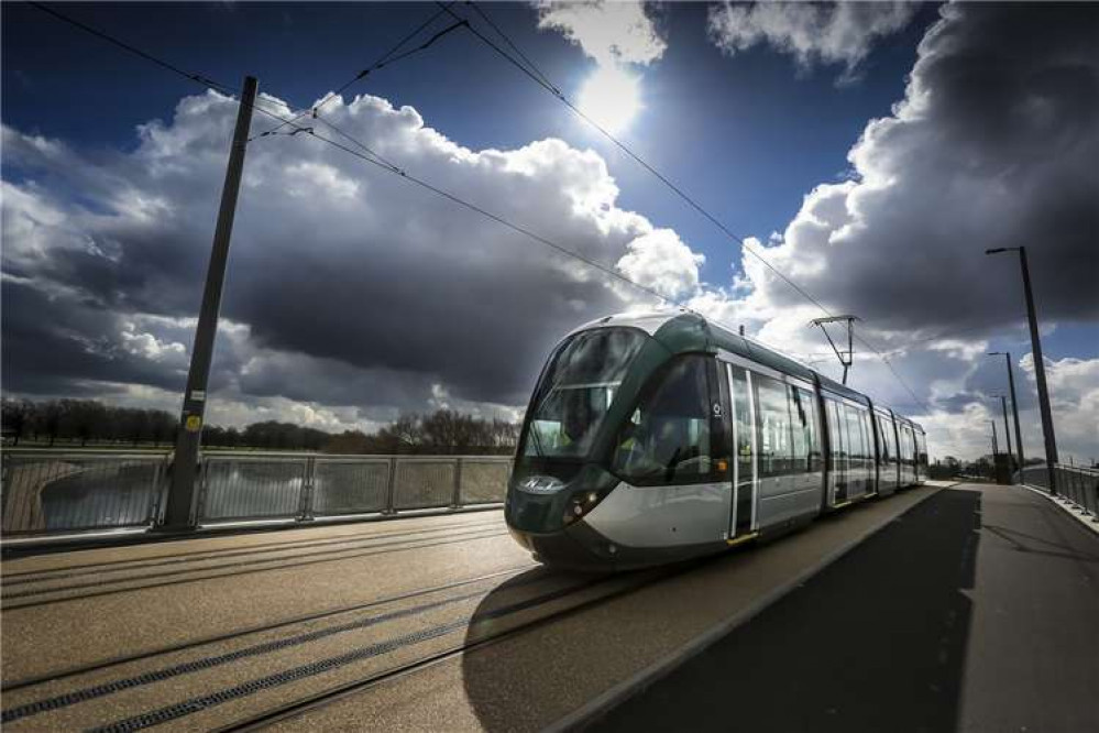 There is currently a shuttle service in place between Hucknall and Moor Bridge. Photo courtesy of NET.