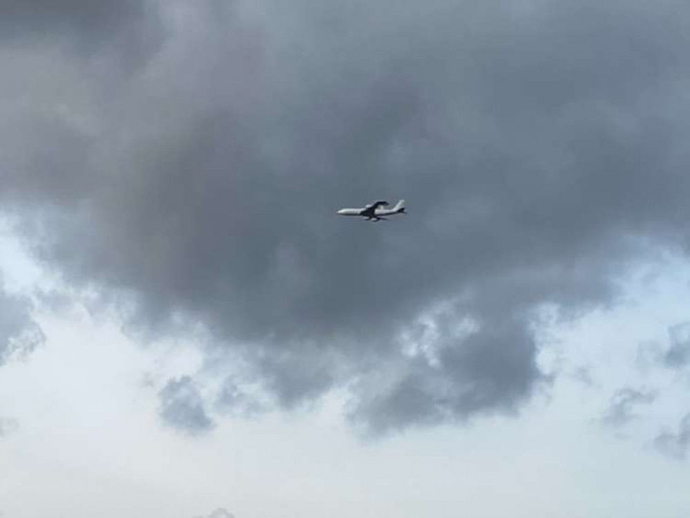 The Boeing E-3D Sentry airborne early warning and control plane was spotted in the skies of Hucknall today. Photo Credit: Tom Surgay