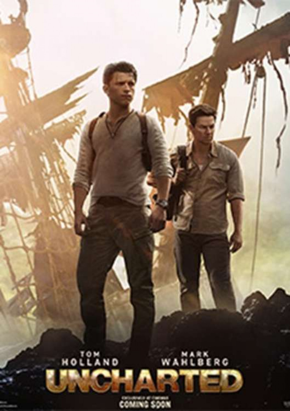 Uncharted stars Tom Holland and Mark Wahlberg in an adaptation of the popular video game series. Photo courtesy of Arc Cinema.