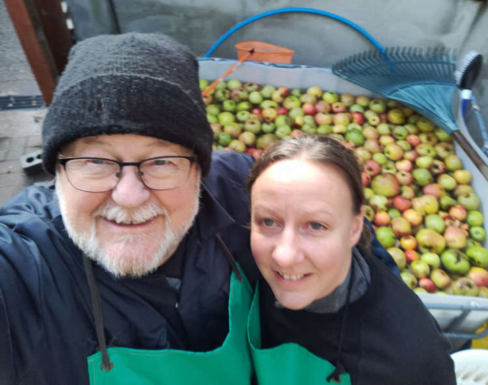 Ray Blockley and his wife Gail (pictured) are donating some of the profits from Torkard Cider to the Hucknall Against Whyburn Farm Development group. Photo courtesy of Torkard Cider.