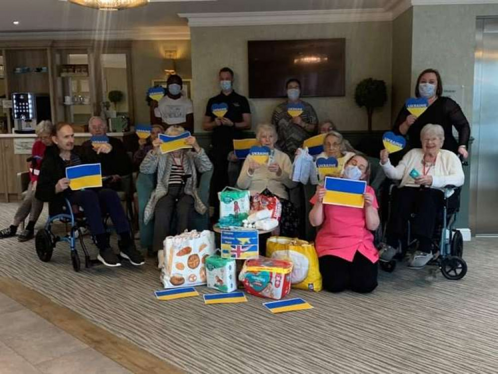 Harrier House Care Home is collecting donations for the people of Ukraine. Photo courtesy of Harrier House Care Home.