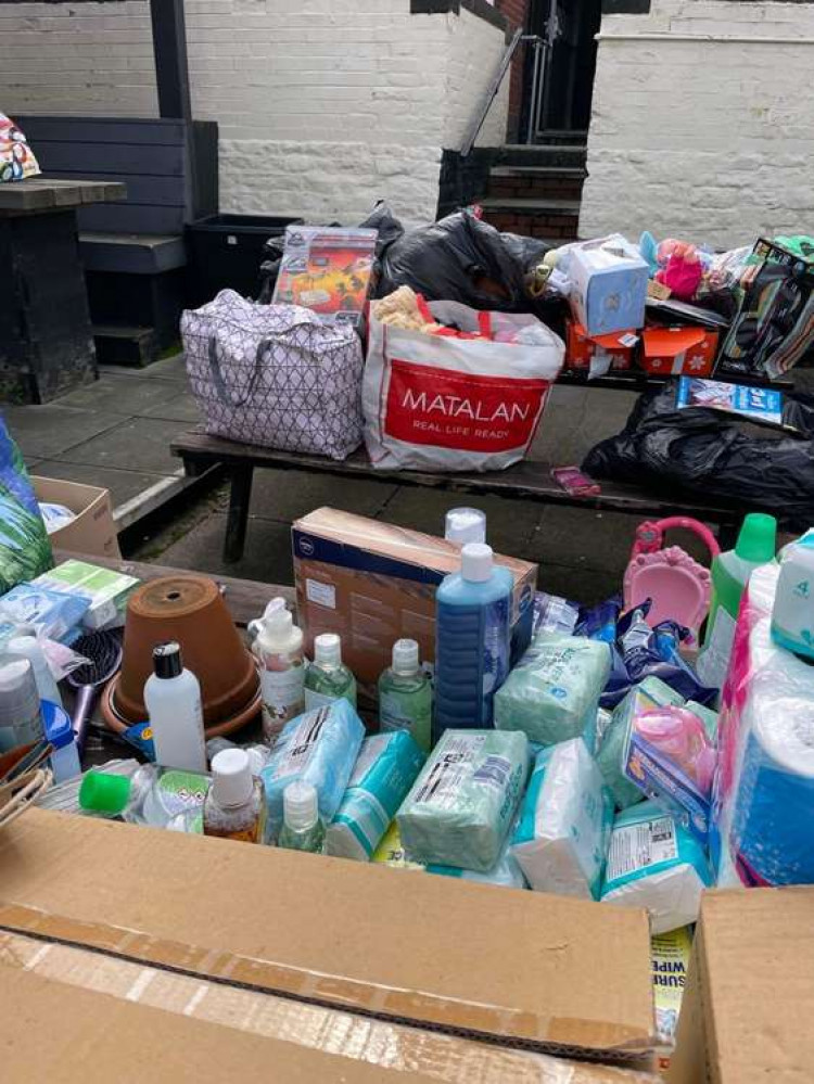 The donations were taken to Loughborough yesterday. From there they will be transported to Poland to help people fleeing Ukraine. Photo courtesy of Charlotte Turner.