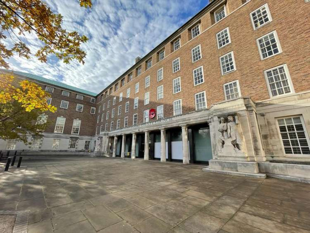 Staff sickness within Nottinghamshire's social care sector has increased "considerably" in the last year, council papers show. Pictured: Nottinghamshire County Council's County Hall headquarters. Image: LDRS