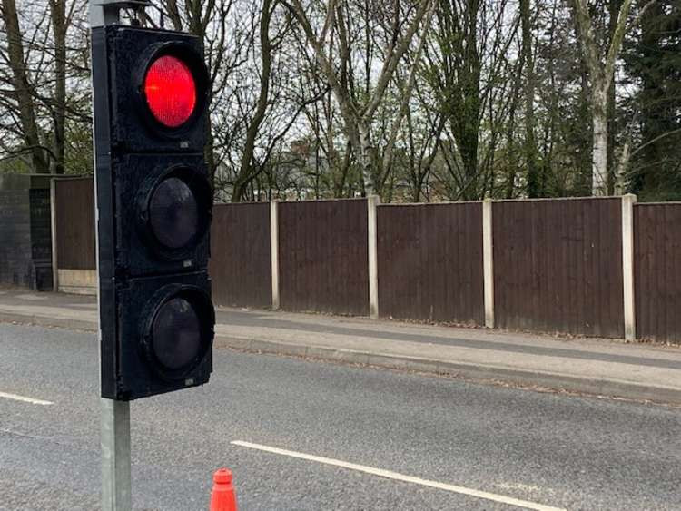 One of the lights had been stuck on red earlier which caused chaos in Hucknall. Photo Credit: Tom Surgay