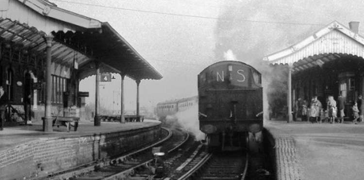 The former Leek station as it looked just before closure.