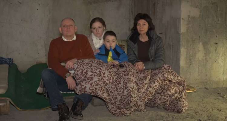 Harry and his family were trapped in a basement in Ukraine.