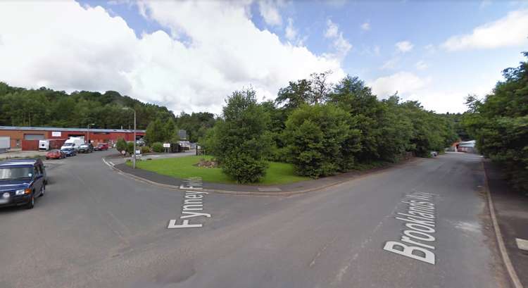 The application relates to land near the junction of Brooklands Way and Fynney Fields on the Basford Lane Industrial Estate in Leekbrook. Image credit: Google.