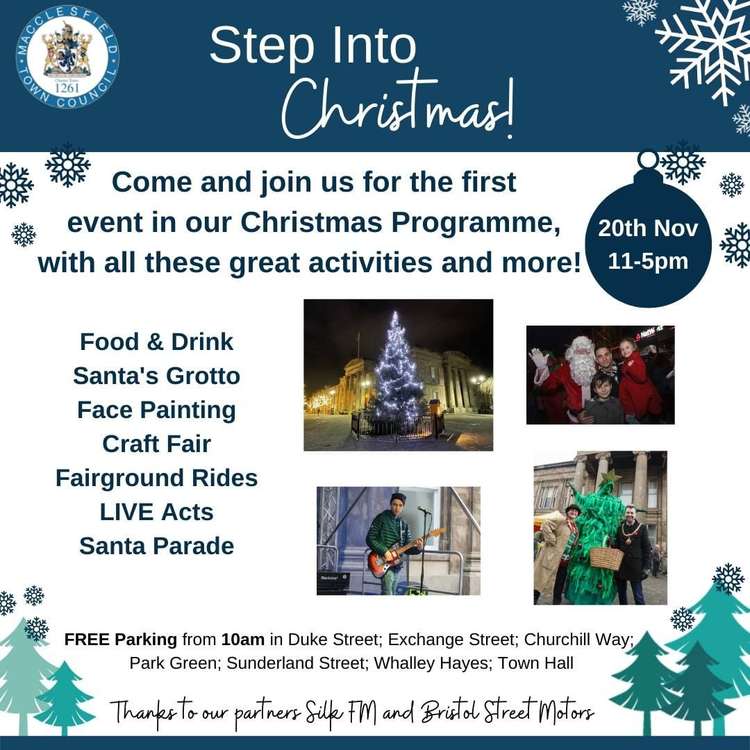 The Christmas events will also begin in Macclesfield this weekend, with Saturday's 'Step Into Christmas' event.