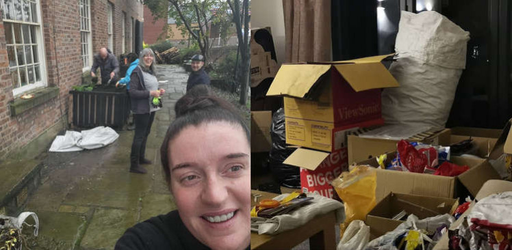 Kate with her volunteers. Terracycle Macclesfield has been recycling many single-use plastics for two years, but has had to stop as they no longer have a space to sort and process recycling in. Can you help? (Image - Kate Does Recycling)