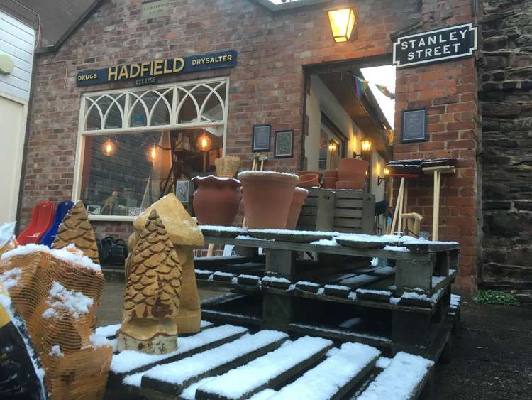 Hadfield - the 265-year-old store - is a hidden gem of the market, and looked so picturesque selling sledges and snow tools amid the extreme weather.