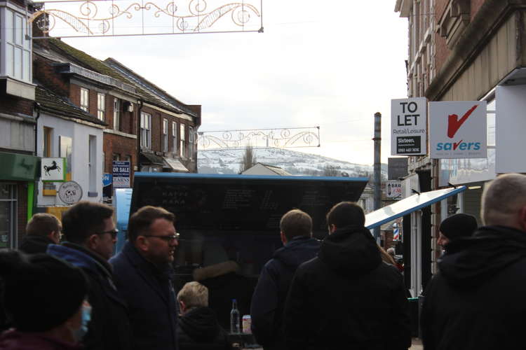 While the snow didn't stick to the wet ground at the Market, you were never too far from a snow-capped hill.