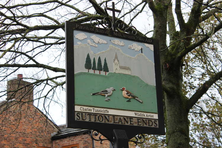 A sign in Sutton village honours Charles Tunnicliffe, just a thirty second walk from his childhood home.