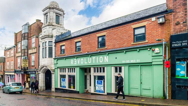 The former site of Revolution Macclesfield will go to auction on Wednesday. The minimum bid is close to £500,000! (Image - Allsop)