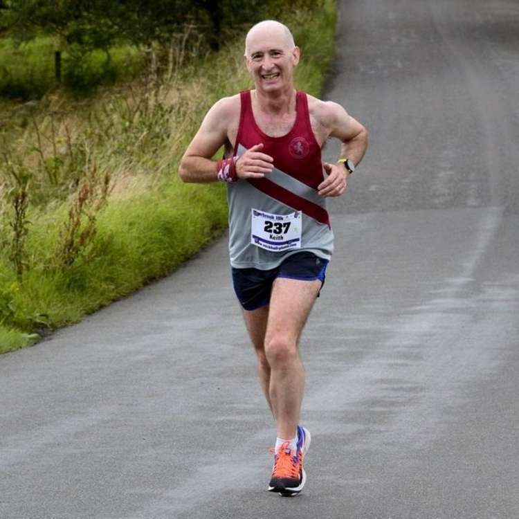 Keith runs for Macc Harriers. (Image - Keith Mulholland Facebook)