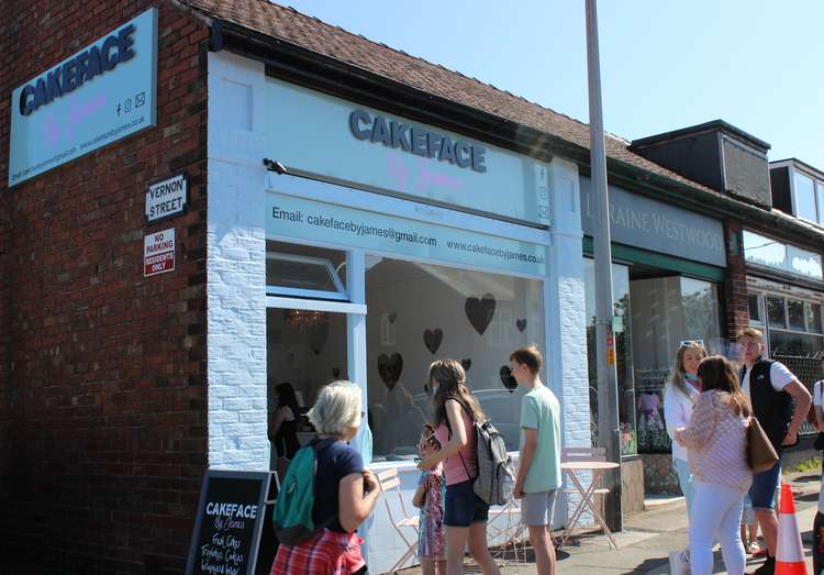 Cakeface by James opened on the late May Bank Holiday, and there were queues of 40 outside the door. (Image - Alexander Greensmith)