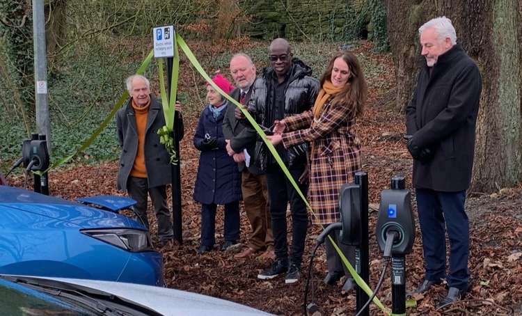 Cheaper, greener and cleaner. Bollington now has four more electric car chargers. (Image - Transition Bollington)