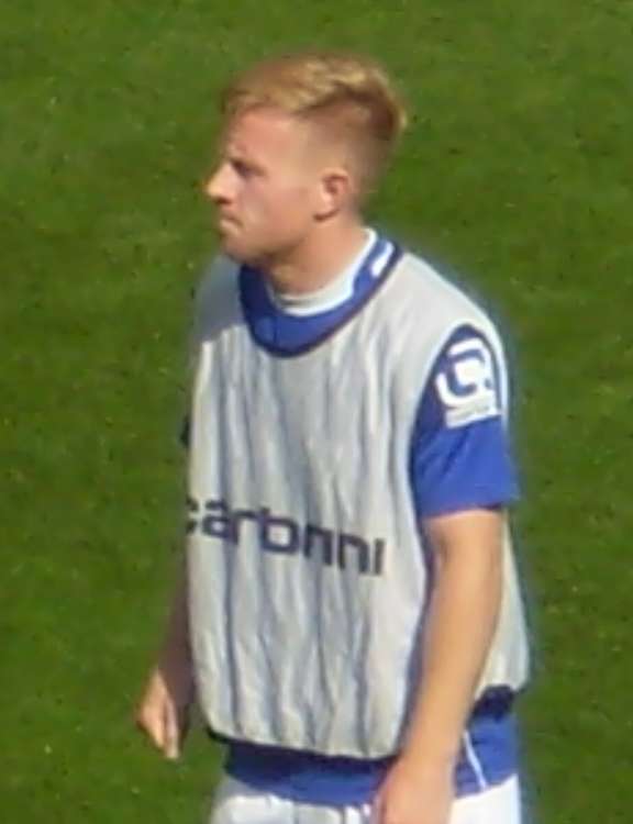 Mark Duffy of Birmingham City F.C. during a match at Brentford F.C. in August 2014. (Image - CC 4.0 Unchanged bit.ly/33a66Z4 Struway2)