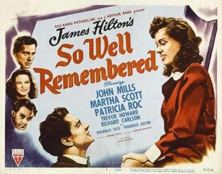 James Hilton's novel 'So Well Remembered' was filmed in Macclesfield, on a budget of $1.5 million dollars, equivalent in to about $12.5 million dollars today. (Image - RKO Radio Pictures)