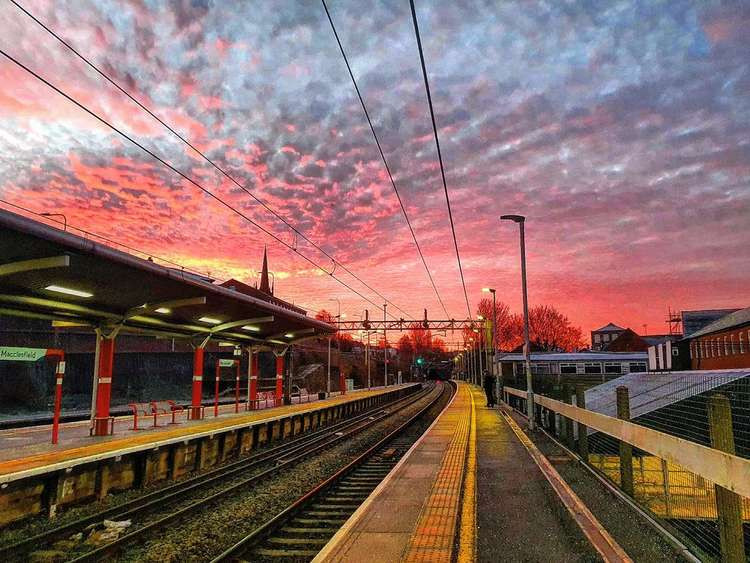 A gorgeous view of Macclesfield Station this week... but where might this weekend take you in Macclesfield? (Image - Twitter @AndyJGuttridge1 / Instagram @bravo_ungrateful)