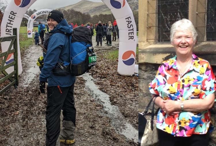Kerry Clarke (left) completed the Montane Spine Sprint over the 8th and 9th January, hiking almost 40 miles in memory of friend Liz Cunningham (right), who passed over Christmas. (Image - Kerry Clarke / The Cunningham Family)