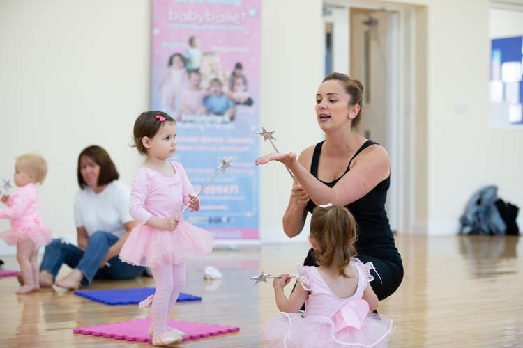 Macclesfield: It won't just be ballet skills that are developed in these new pre-school sessions. (Pictured - Miss Ellie Land and some of her little stars.)