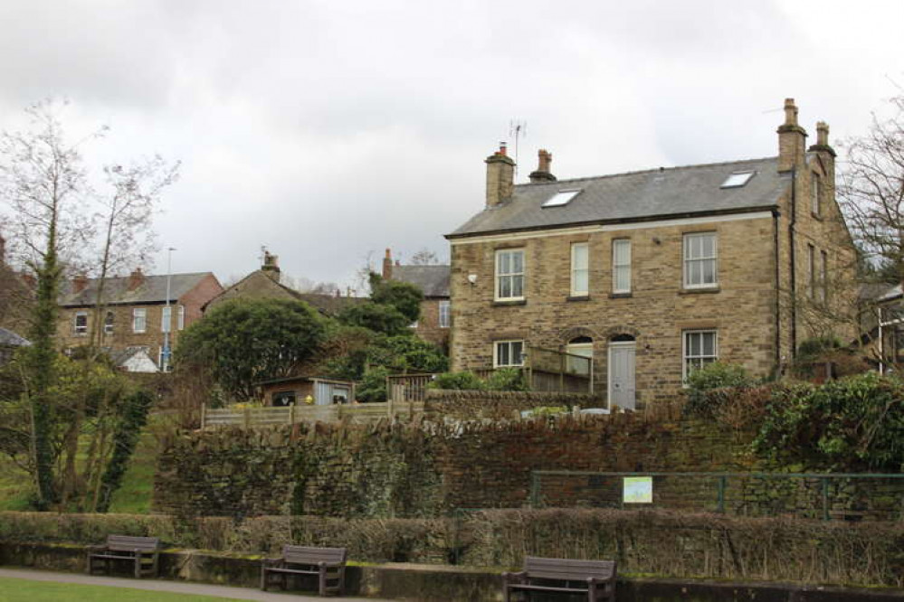 Houses shot from the Bollington Recreation Ground.