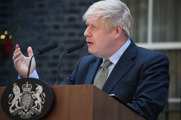 Mr Rutley did not respond to questions - or make any reference to - the under-pressure PM Boris Johnson (pictured). (Image - Open Government Licence 3.0 bit.ly/3ooZtcU Unchanged)